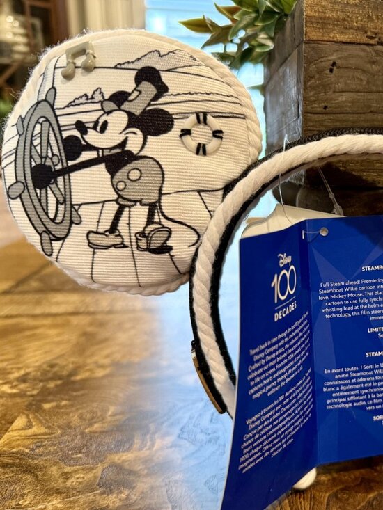 Disney Accessories - 2023 Disney Parks 100 Years Decades 1920 Steamboat Willie Ears Headband